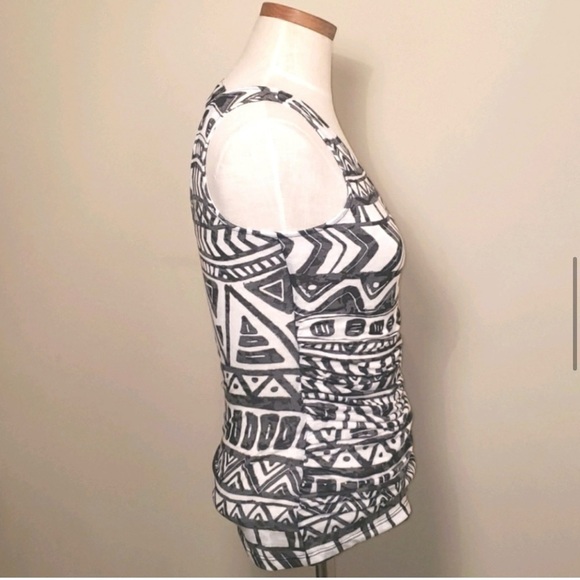 INC International Concepts Tribal
Ruched Black & White Top - Picture 5 of 5